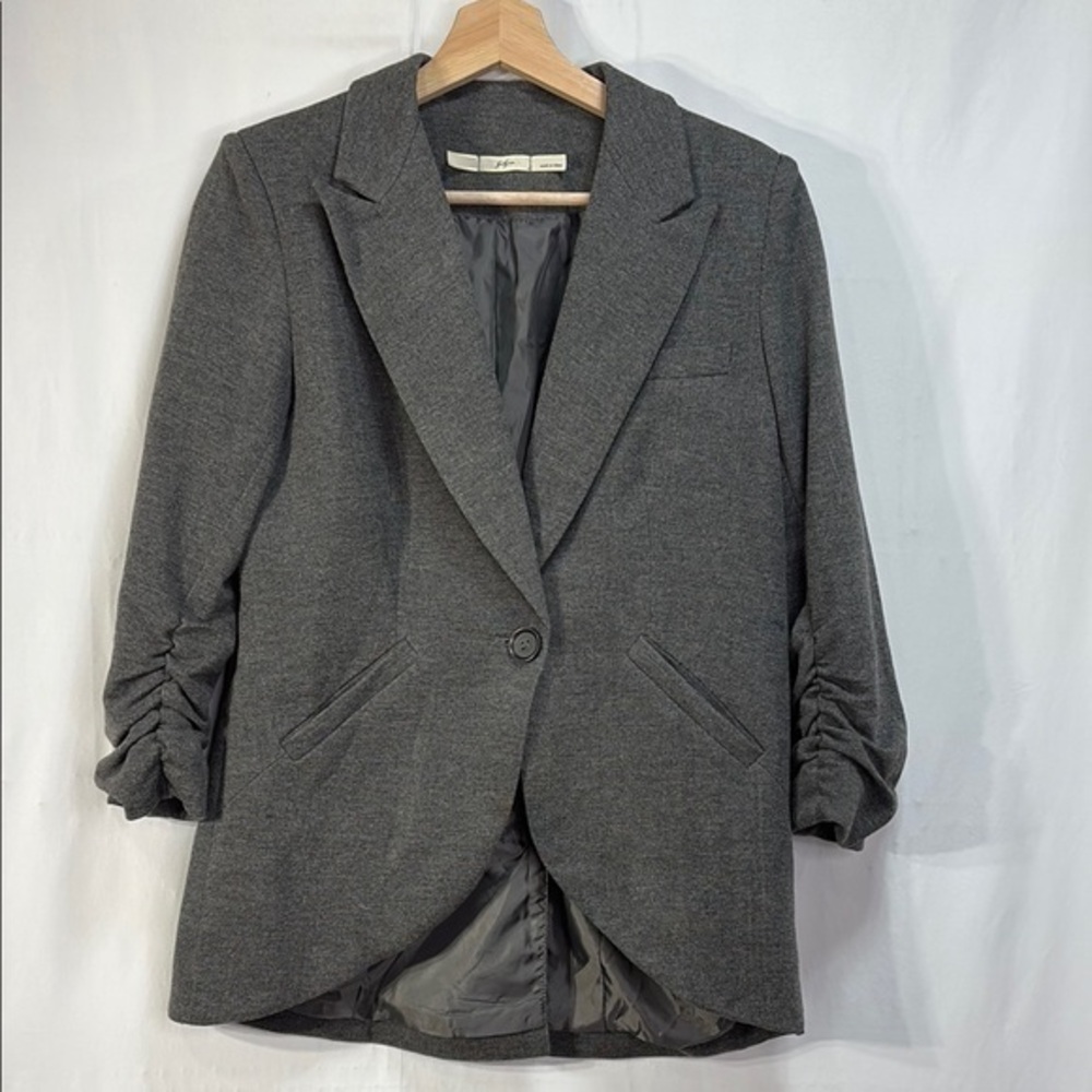 🪲Gibson Gray knitBlazer with Notched Lapels and Tailored Silhouette